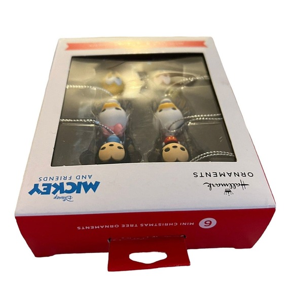Hallmark Disney 6 Piece Mickey & Friends Mini Christmas Tree Ornament Set NEW - Picture 7 of 7